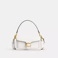 The Tabby Minimalist Leather Shoulder Bag – Chalk White