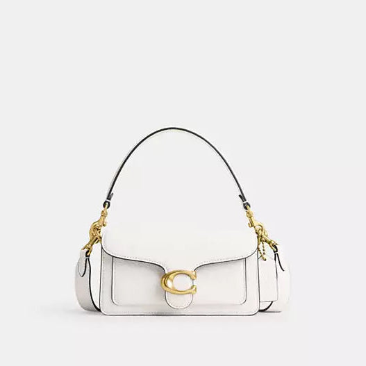 The Tabby Minimalist Leather Shoulder Bag – Chalk White