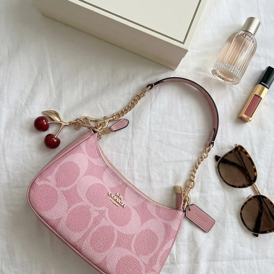 Pink Chain Shoulder Bag