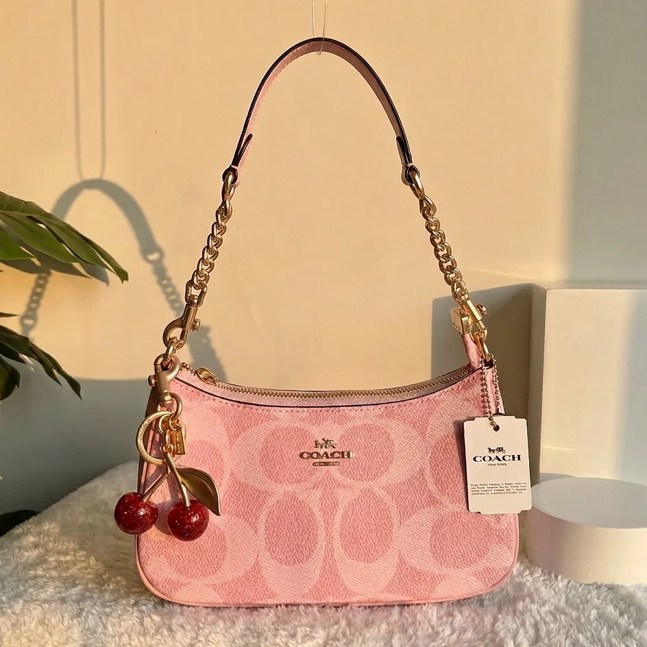 Pink Chain Shoulder Bag