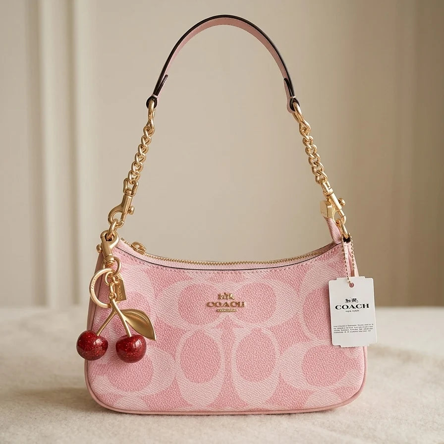 Pink Chain Shoulder Bag