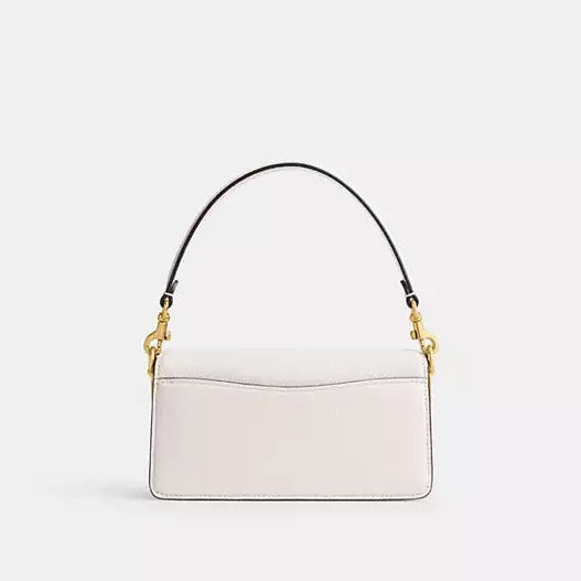 The Tabby Minimalist Leather Shoulder Bag – Chalk White
